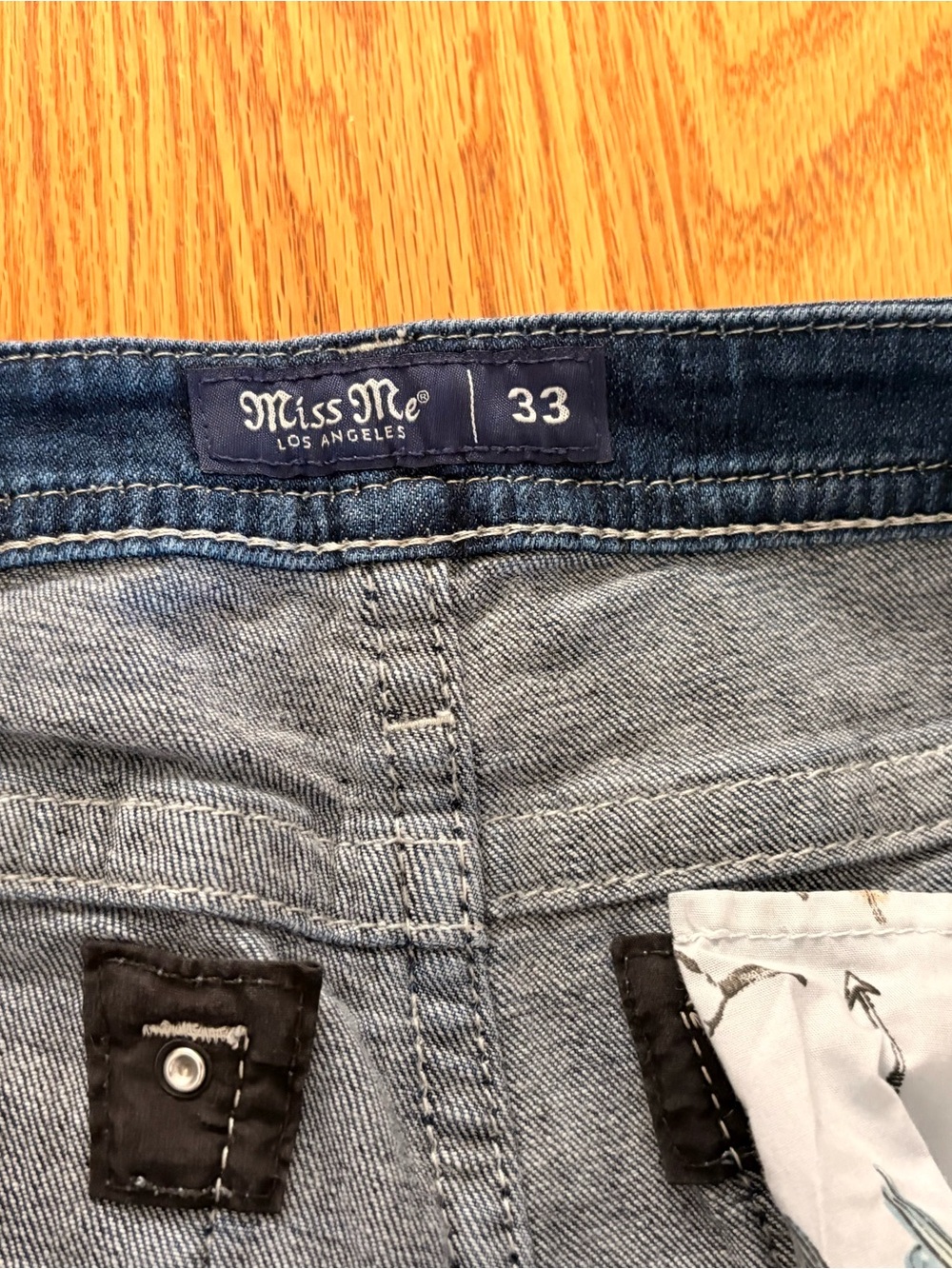 Miss Me Women's Faded Dark Blue Straight-Leg Jeans - Picture 5 of 5